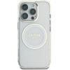 Guess Case Iml Metal Colored Circle Classic Logo Magsafe For Iphone 16 Pro Max White - (GUHMP16XHTDRCEDH)