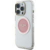 Guess Case Iml Metal Colored Circle Classic Logo Magsafe For Iphone 16 Pro Pink - (GUHMP16LHTDRCEDP)