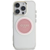 Guess Case Iml Metal Colored Circle Classic Logo Magsafe For Iphone 16 Pro Pink - (GUHMP16LHTDRCEDP)