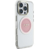 Guess Case Iml Metal Colored Circle Classic Logo Magsafe For Iphone 16 Pro Pink - (GUHMP16LHTDRCEDP)