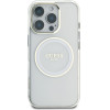 Guess Case Iml Metal Colored Circle Classic Logo Magsafe For Iphone 16 Pro White - (GUHMP16LHTDRCEDH)
