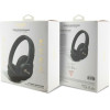 Guess Headphones Bluetooth 4G Leather Tone On Tone Script Black - (GUBH604FEMK)
