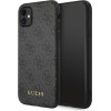 Guess Iphone 11 6,1''Grey Hard Case 4G Metal Gold Logo - (GUHCN61G4GFGR)