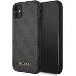 Guess Iphone 11 6,1''Grey Hard Case 4G Metal Gold Logo - (GUHCN61G4GFGR)