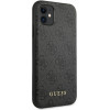 Guess Iphone 11 6,1''Grey Hard Case 4G Metal Gold Logo - (GUHCN61G4GFGR)