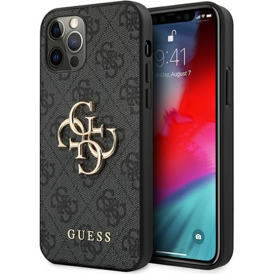 Guess Iphone 12/12 Pro6,1''Grey Hardcase 4G Big Metal Logo - (GUHCP12M4GMGGR)