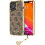 Guess Iphone 13 Pro / 136,1''Brown Hardcase 4G Charms Collection - (GUHCP13LGF4GBR)