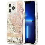 Guess Iphone 13 Pro / 136,1''Gold Hardcase Paisley Liquid Glitter - (GUHCP13LLFLSD)