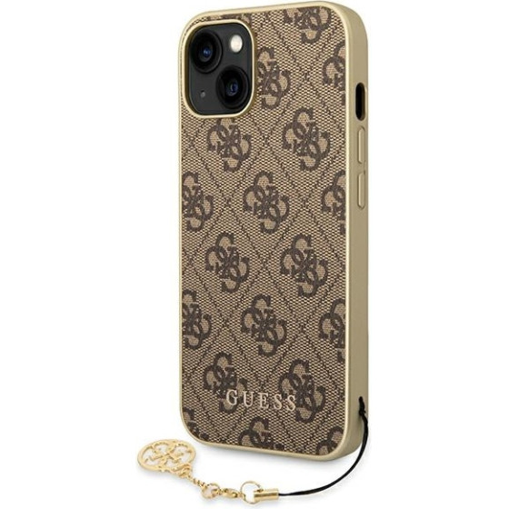 Guess Iphone 14 Plus/ 15 Plus 6.7'' Brown Hardcase 4G Charms Collection - (GUHCP14MGF4GBR)
