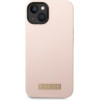 Guess Iphone 14 Plus/ 15 Plus 6.7'' Pink Hard Case Silicone Logo Plate Magsafe - (GUHMP14MSBPLP)