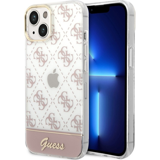 Guess Iphone 14 Plus/ 15 Plus 6.7'' Pink Hardcase 4G Pattern Script - (GUHCP14MHG4MHP)