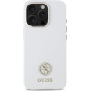 Guess Iphone 16 Pro 6.3'' bialy/White Hardcase Silicone Logo Strass 4G - (GUHCP16LM4DGPH)