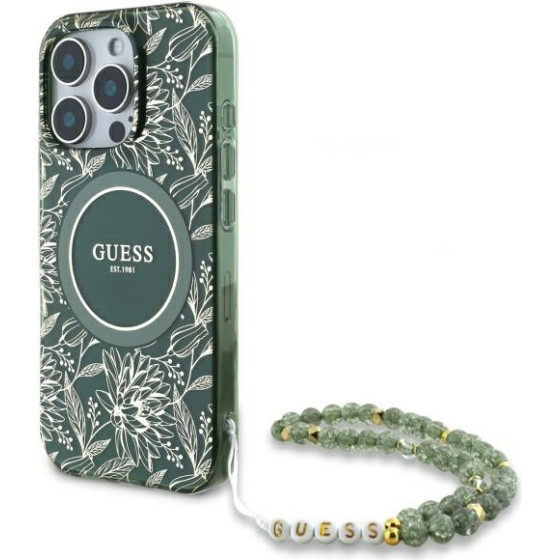 Guess Iphone 16 Pro Max 6.9'' Green Hardcase Iml Flowers Allover Electro Wit - (GUHMP16XHCPOFPA)