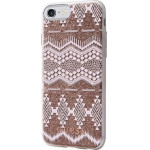 Guess Iphone 7/8/Se 2020/ Se 2022 Taupe Hardcase Aztec Tribal 3D - (GUHCP7TGTA)