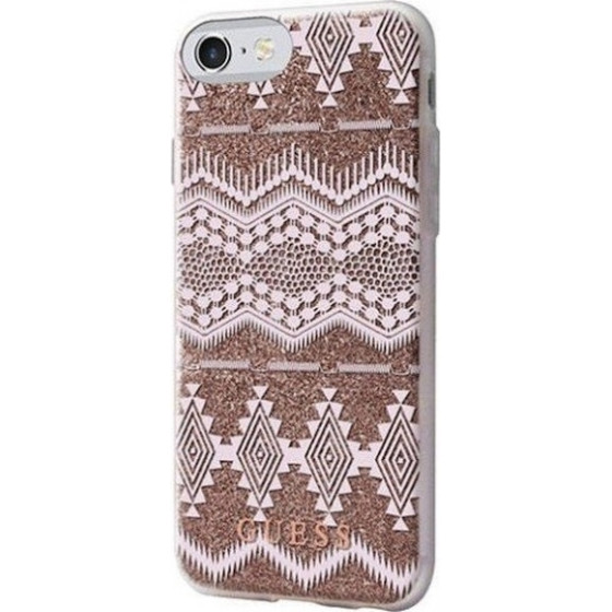 Guess Iphone 7/8/Se 2020/ Se 2022 Taupe Hardcase Aztec Tribal 3D - (GUHCP7TGTA)