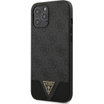 Guess iPhone12 Pro Max 6,7''Grey Hardcase 4G Triangle Collection - (GUHCP12LPU4GHBK)