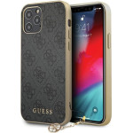 Guess iPhone12/12 Pro 6,1''Grey Hardcase 4G Charms Collection - (GUHCP12MGF4GGR)