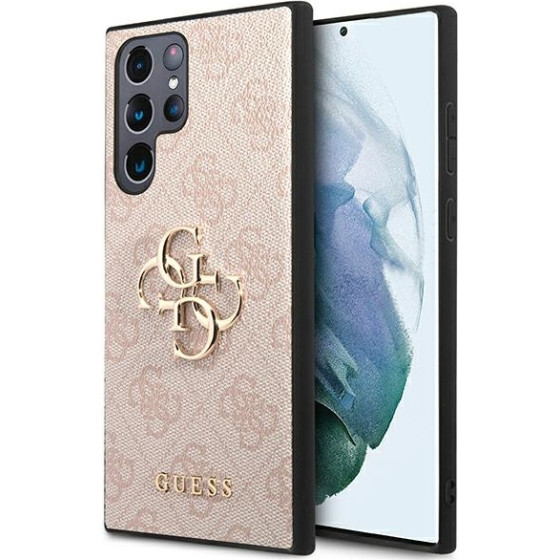 Guess S906 S22 Ultra Pink Hardcase 4G Big Metal Logo - (GUHCS22L4GMGPI)