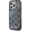Karl Lagerfeld Case Liquide Glitter Monogram Gradient For Iphone 15 Pro Max Black - (KLHCP15XLKLGKCCK)