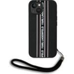 Karl Lagerfeld Case Saffiano Athleisure Stripes Cord For Iphone 15 Pink - (KLHCP15SPAMSCNSP)
