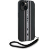 Karl Lagerfeld Case Saffiano Athleisure Stripes Cord For Iphone 15 Pink - (KLHCP15SPAMSCNSP)