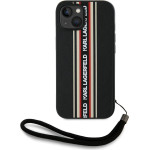 Karl Lagerfeld Case Saffiano Athleisure Stripes Cord For Iphone 15 Red - (KLHCP15SPAMSCNSR)
