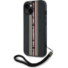 Karl Lagerfeld Case Saffiano Athleisure Stripes Cord For Iphone 15 Red - (KLHCP15SPAMSCNSR)