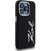 Karl Lagerfeld Case Silicone Metal Script Logo For Iphone 15 Pro Max Black - (KLHCP15XSCMSMVK)