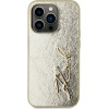 Karl Lagerfeld Case Wrinkled Metal Signature For Iphone 15 Pro Gold - (KLHCP15LPFMFBKMD)