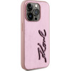Karl Lagerfeld Case Wrinkled Metal Signature For Iphone 15 Pro Max Pink - (KLHCP15XPFMFBKMP)