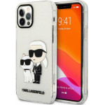 Karl Lagerfeld Iphone 12/12 Pro 6,1'' Transparent Hardcase Gliter Karl&Choupette - (KLHCP12MHNKCTGT)
