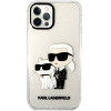 Karl Lagerfeld Iphone 12/12 Pro 6,1'' Transparent Hardcase Gliter Karl&Choupette - (KLHCP12MHNKCTGT)