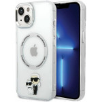 Karl Lagerfeld Iphone 13/ 14 / 15 6.1'' Hardcase Transparent Iconic Karl&Choupette Mag - (KLHMP13MHNKCIT)