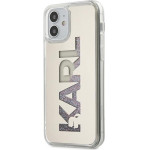 Karl Lagerfeld iPhone12 Mini 5,4'' Silver Hardcase Mirror Liquid Glitter Karl - (KLHCP12SKLMLGR)