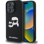 Karl Lagerfeld iPhone16 Pro Max 6.9'' czarny/Black Hardcase Silicone Double Heads Pr - (KLHMP16XSKCHPPLK)