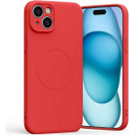 Mercury Magsafe Semi-Silicone Iphone 15PLus 6,7'' Czerwony /red