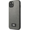 Karl Lagerfeld Iphone 13 6,1'' Hardcase Silver Saffiano Plaque - (KLHCP13MSFMP2DG)