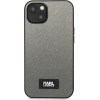 Karl Lagerfeld Iphone 13 6,1'' Hardcase Silver Saffiano Plaque - (KLHCP13MSFMP2DG)