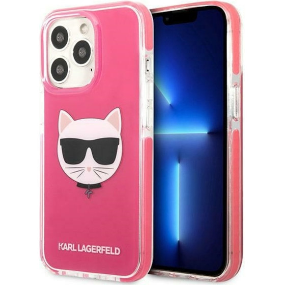 Karl Lagerfeld Iphone 13 Pro / 13 6,1'' Hardcase Fuschia Choupette Head - (KLHCP13LTPECPI)