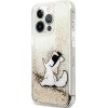 Karl Lagerfeld Iphone 13 Pro Max 6,7'' Gold Hardcase Liquid Glitter Choupette Fun - (KLHCP13XGCFD)