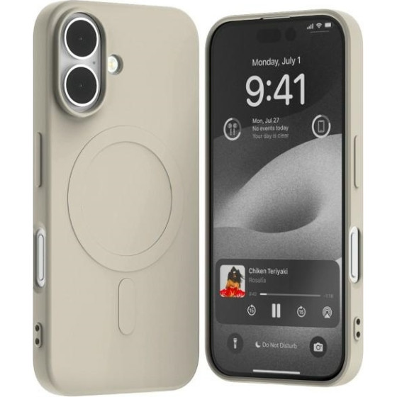 Mercury Magsafe Semi-Silicone Iphone 16 6,1'' kamienny/stone