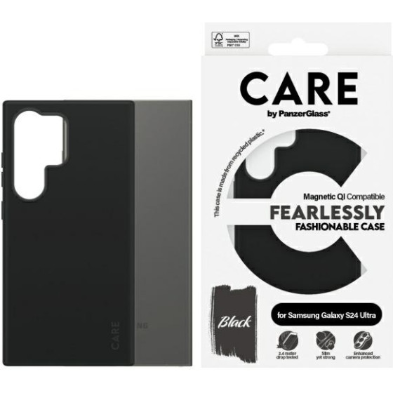 PanzerGlass Care By Fashion Qi Case Sam S24 Ultra Black - (1168)