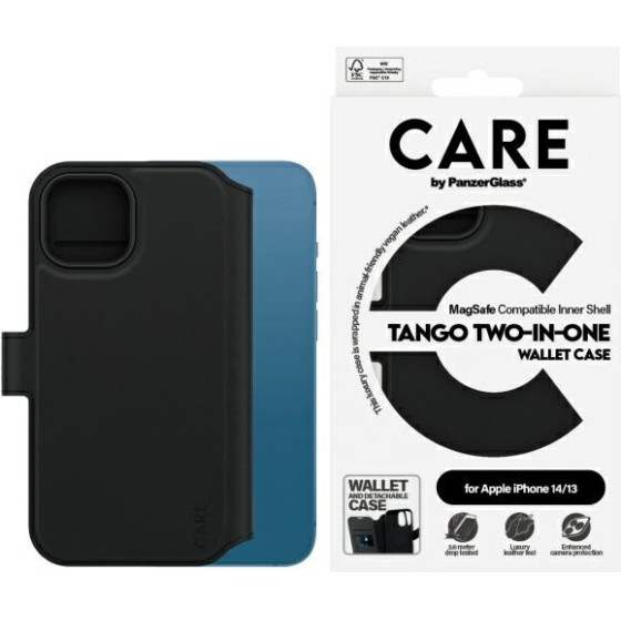 PanzerGlass Care By Feature Tango 2in1 Wallet Iphone 14 / 13 6.1'' Magsafe Black - (1160)
