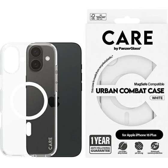 PanzerGlass Care By Flagship Caseiphone 16 Plus 6.7'' bialy/White Magsafe - (1339)