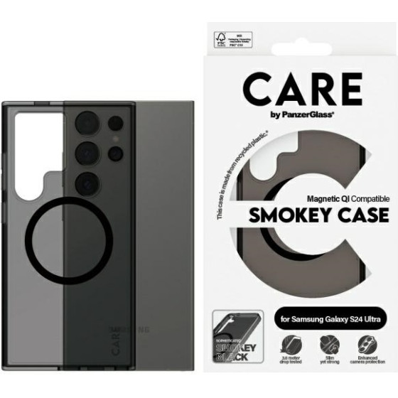 PanzerGlass Care By Flagship Qi Case Sam S24 Ultra Smoke - (1158)