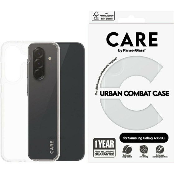PanzerGlass Etui Care By Flagship Urban Combat Do Samsung Galaxy A36 5G Przezroczysty - (CRRFUBCG38083)