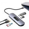 Usams Adapter Hub 10w1 3xUsb 3.0/TF/SD/USB-C/HDMI/RJ45/Vga PD100W szary/Tarnish (US-SJ644) - (SJ644HUB01)