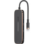 Usams Adapter Hub 2xUsb + USB-C + HDMI+ Micro SD+Sd czarny/Black (US-SJ575) - (SJ575HUB01)