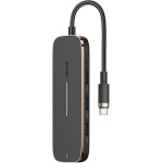Usams Adapter Hub 3xUsb + USB-C + HDMIczarny/Black (US-SJ578) - (SJ578HUB01)
