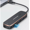 Usams Adapter Hub 3xUsb + USB-C + HDMIczarny/Black (US-SJ578) - (SJ578HUB01)